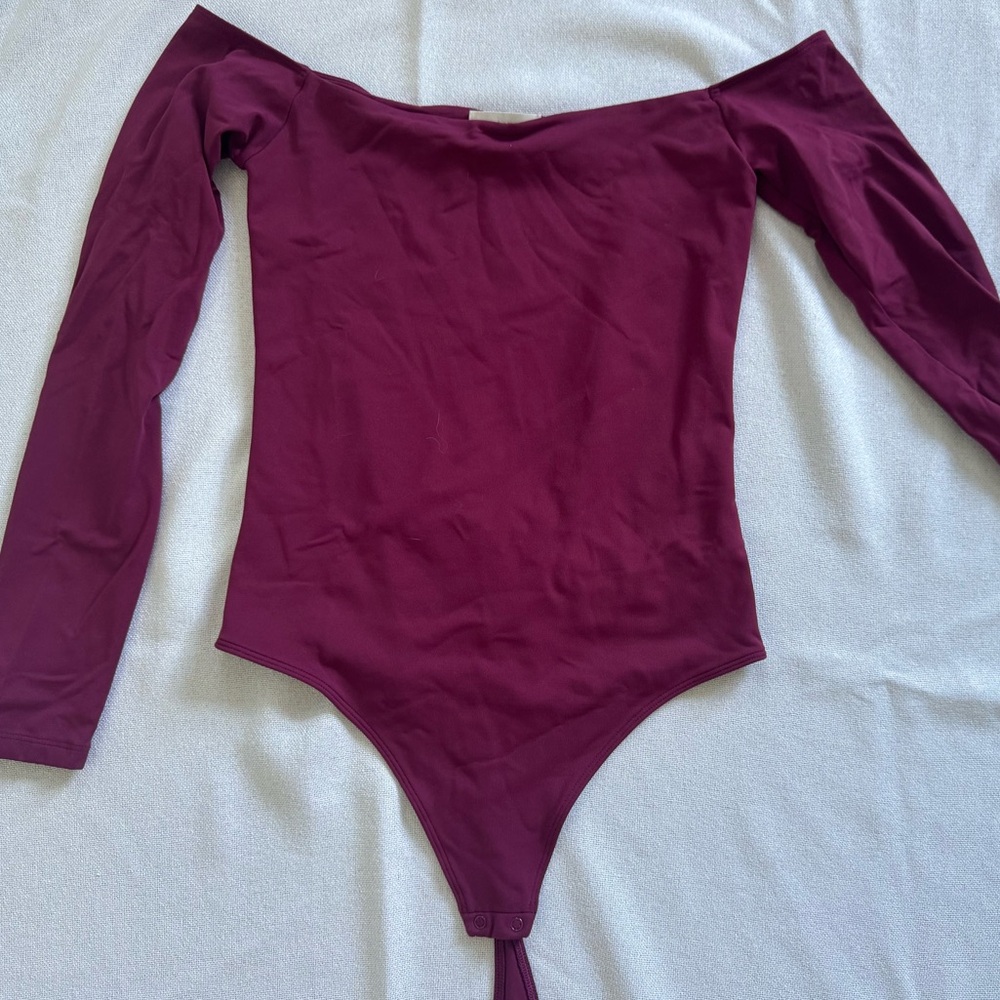Aritzia Off-the-Shoulder Thong Bodysuit